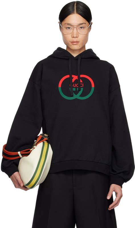 gucci hoodie black replica|gucci interlocking g hat.